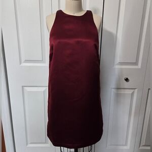Burgundy Satin Dress, Size Small, NWT
